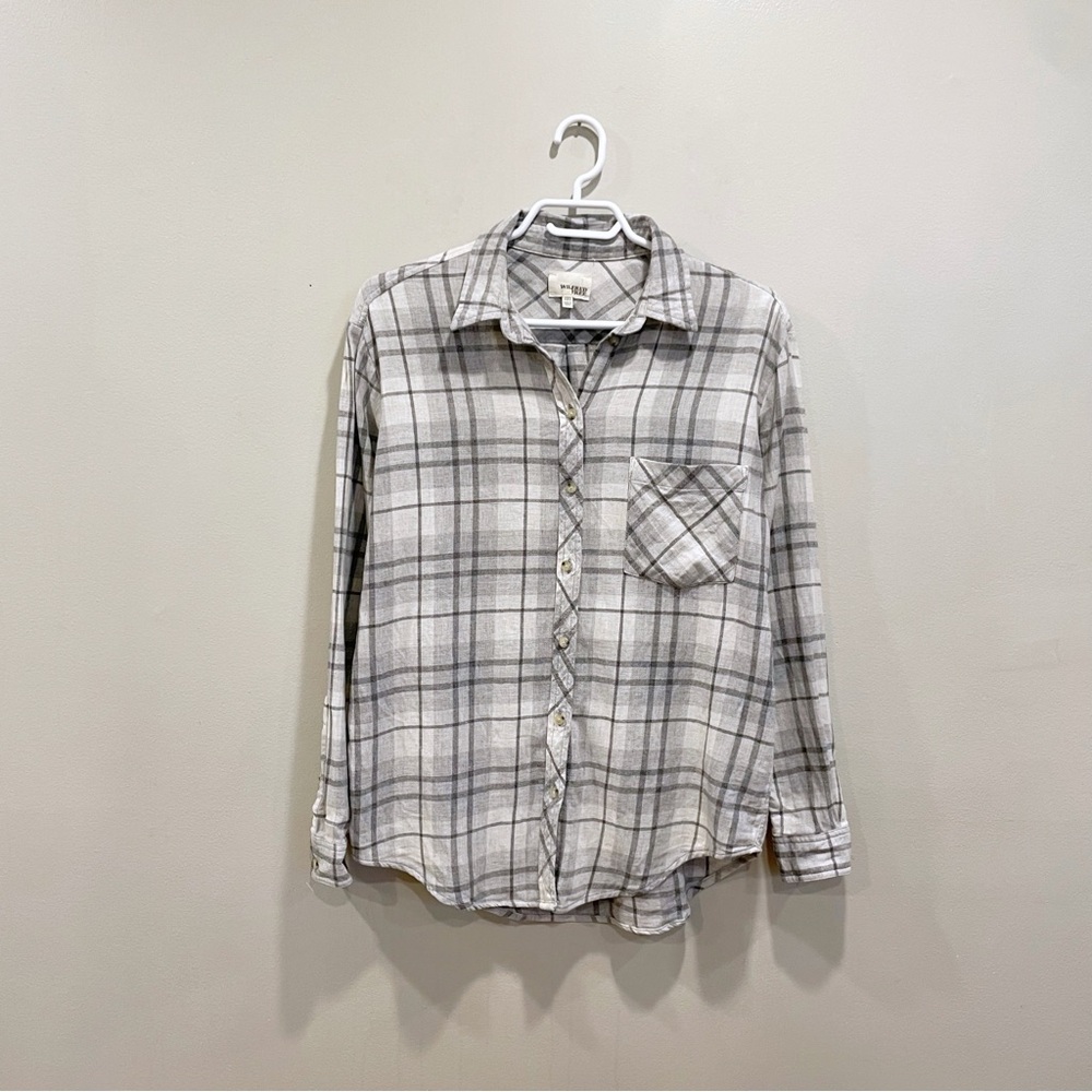 Wilfred Gray Plaid Casual Shirt